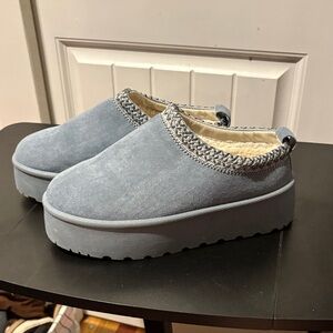 SHEIN Light Blue Platform Mules